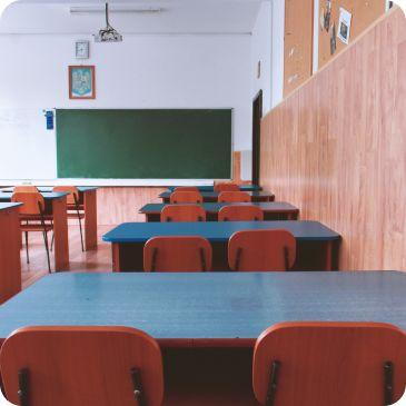 Institutions-class room-tables and chairs inside a class room 